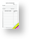 Mid Sized Triplicate Copy Silent Auction Bid Sheet 