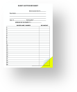 2 Part Letter Size Fundraiser Bid Sheet 