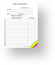 3 Part Letter Size Fundraiser Bid Sheet 