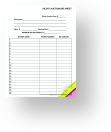 3 Part Triplicate Letter Size Name & Phone Number Bid Sheet 