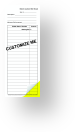 2 Part  CUSTOMIZABLE Duplicate Silent Auction Bid Sheet NARROW. 