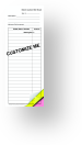 3 Part  CUSTOMIZABLE Triplicate Silent Auction Bid Sheet NARROW. 