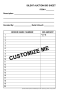Mid Sized CUSTOMIZABLE Triplicate Copy Silent Auction Bid Sheet 